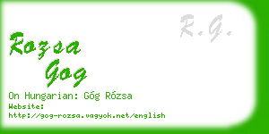 rozsa gog business card