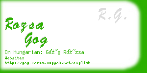 rozsa gog business card